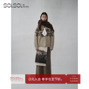 SWAYING/KINT 设计师品牌 25秋冬新品 图腾提花大毛衣 SOLSOL