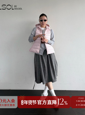 SYUGNA 设计师品牌 25秋冬新品 小公主连帽马甲羽绒服外套 SOLSOL