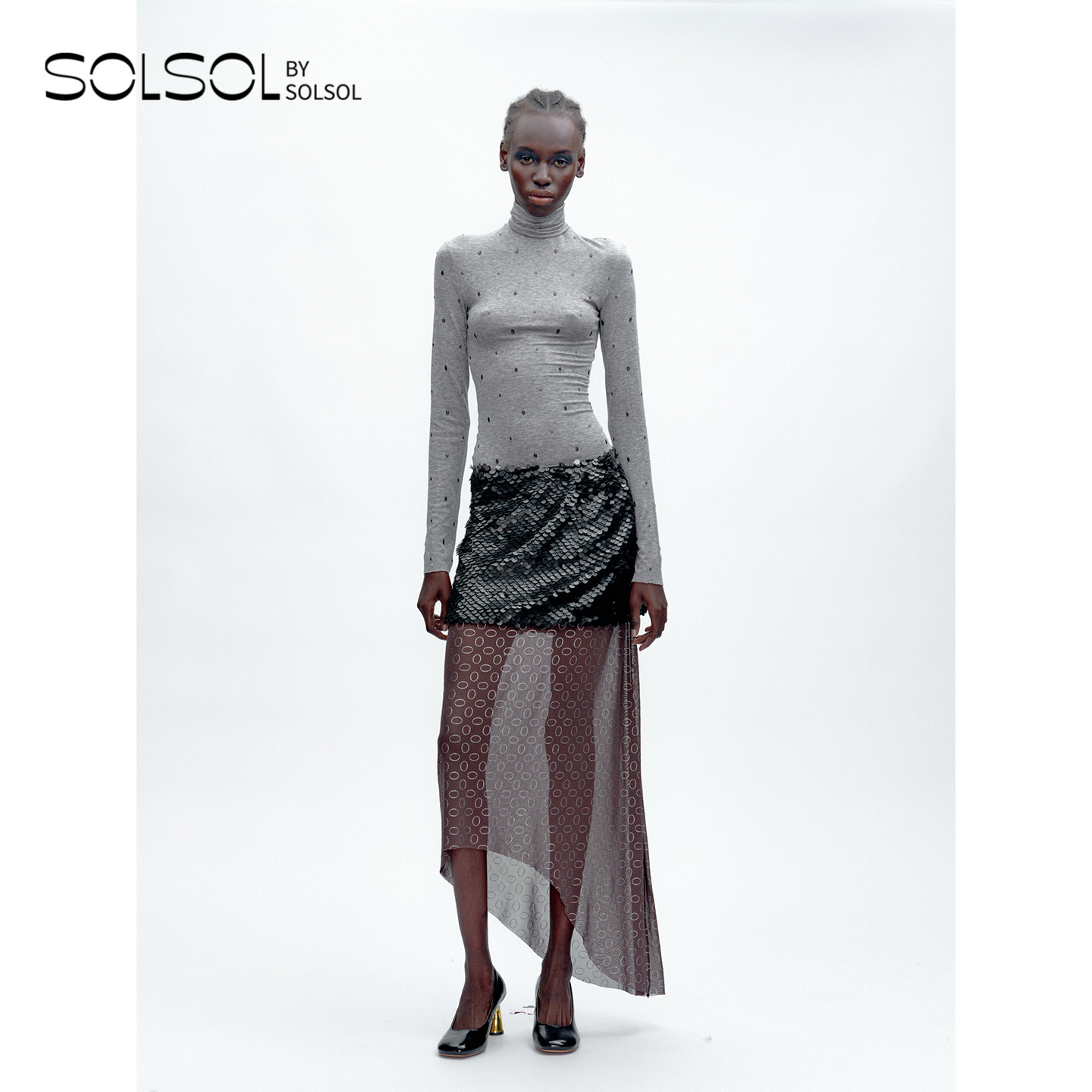 JACQUES WEI 设计师品牌 25秋冬新款 烫钻修身长袖打底衫 SOLSOL