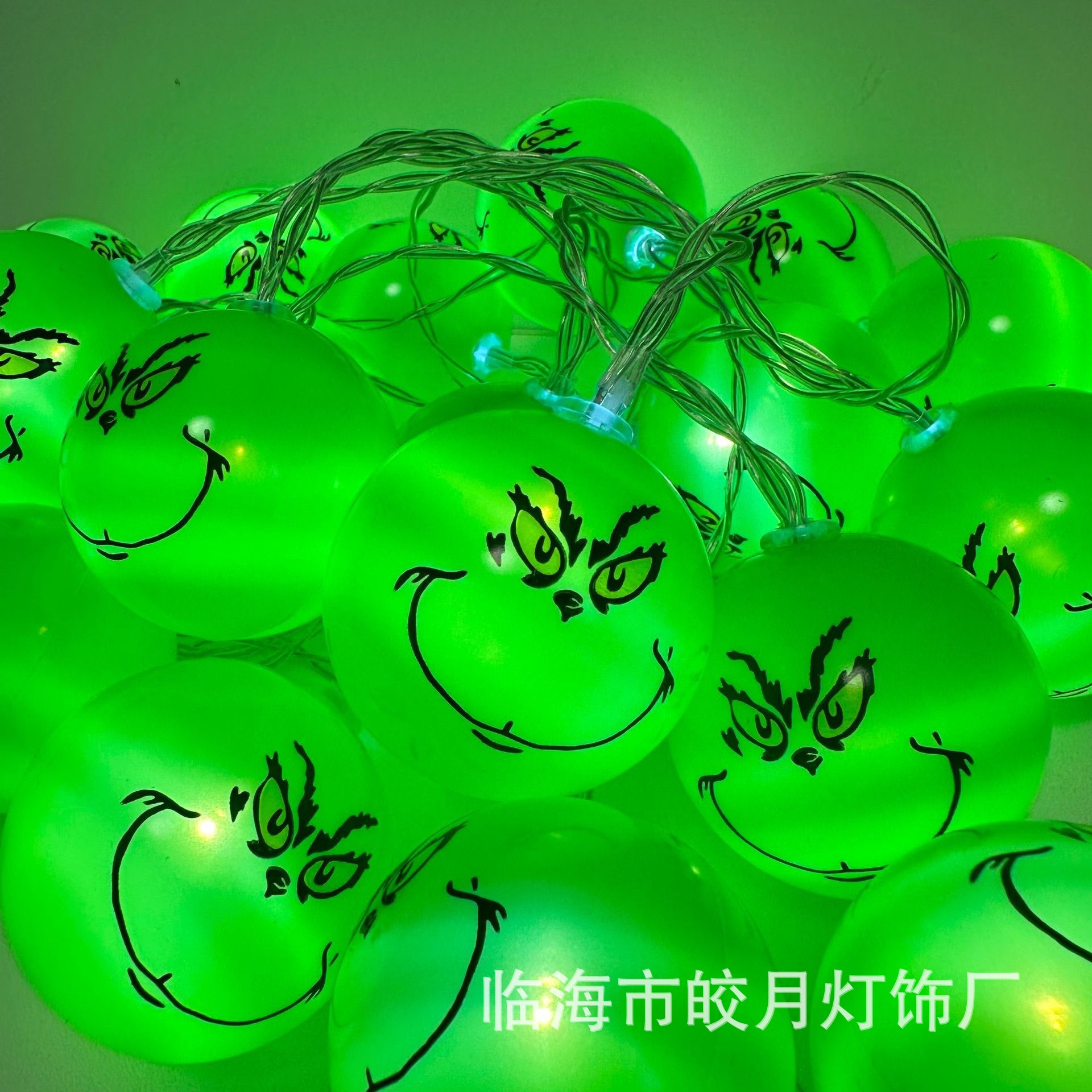 2025热卖新款万圣节灯串 格林奇Grinch圣诞节灯串LED节日装饰彩灯