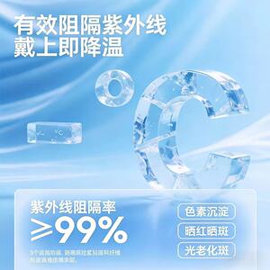 夏季新耳挂式帽檐一体全脸防晒面罩防紫外线软骨支撑冰丝透气遮阳