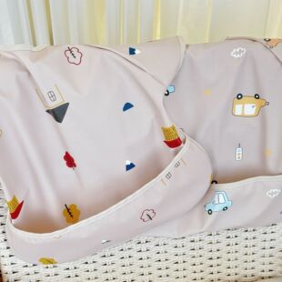 鲁冰花防水罩衣儿童长袖反穿衣幼儿园套褂围兜a类防护可外穿