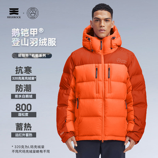 天石鹅铠甲高山羽绒服800蓬鹅绒极寒防风户外登山服男女同款 GX322