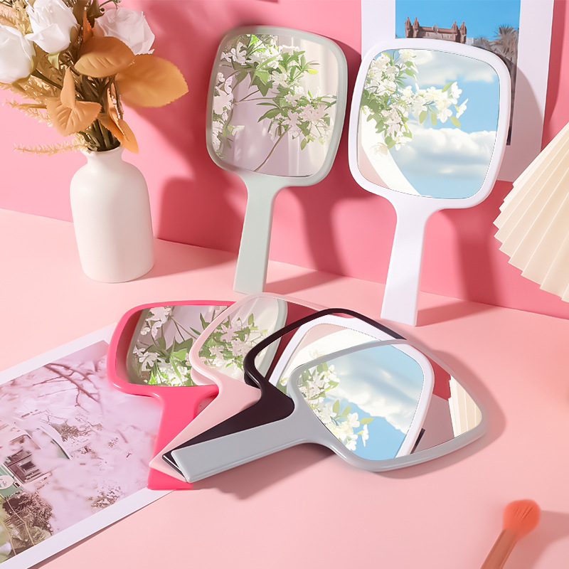 大号手柄镜可印LOGO锅铲形化妆镜高清礼品镜子时尚小镜子