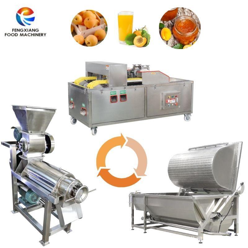 小型果杏子榨汁生产设备去核清洗榨汁