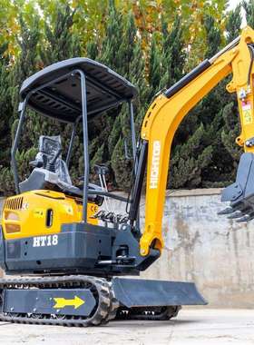 HIGHTOP新款小型履带式挖掘机 1.8吨多功能农场果园施工用小钩机