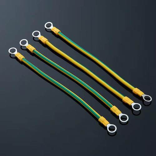 桥架跨接线黄绿双色接地线太阳能光伏板接地线2.5/4/6平方 100条