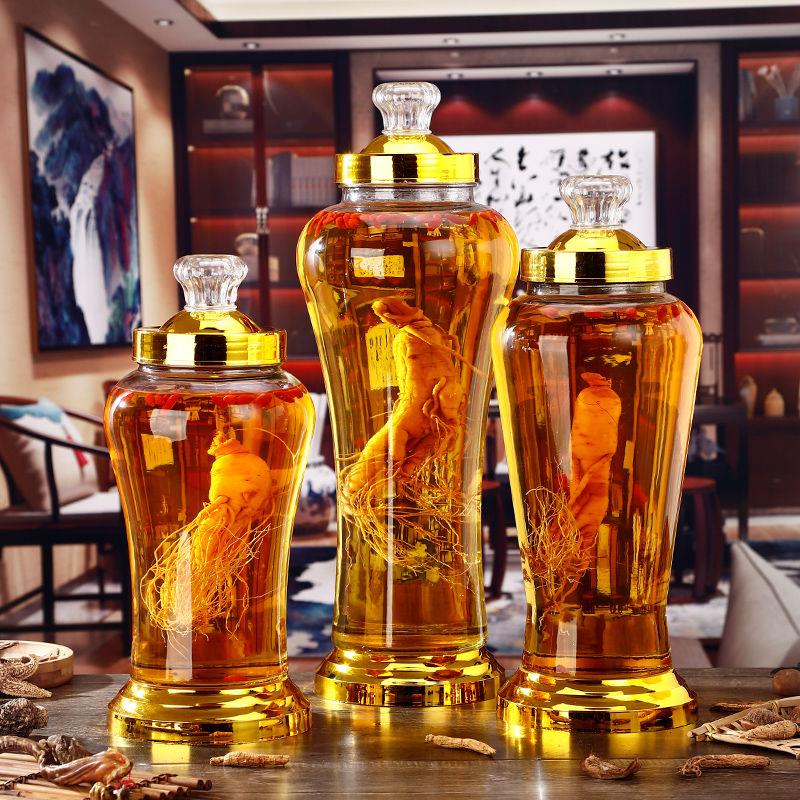 玻璃泡酒坛人参泡酒瓶带龙头家用6斤8斤密封罐泡酒罐杨梅泡酒瓶