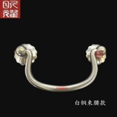 束腰拉手 热卖 新中式 家具抽屉拉手仿古明清家具纯铜白铜拉手新品