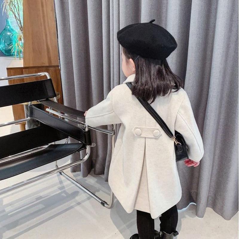 女童外套秋冬2026新款儿童韩版大衣夹棉加厚洋气宝宝时髦呢子外衣