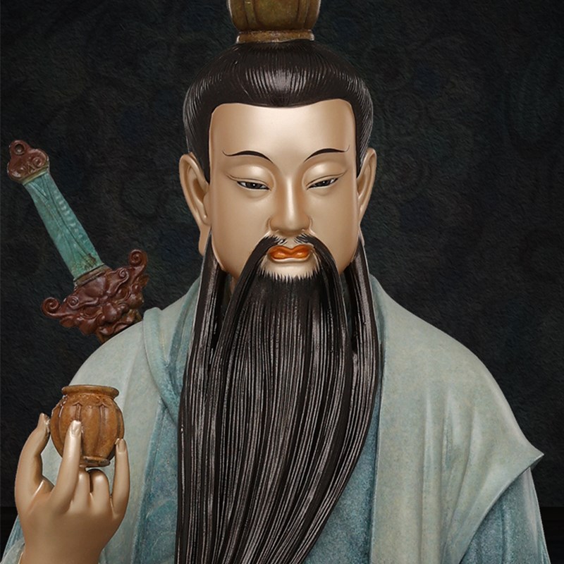 现货速发八仙吕祖何仙姑乔黄铜装饰品迁新居礼品桌面摆件八仙过海