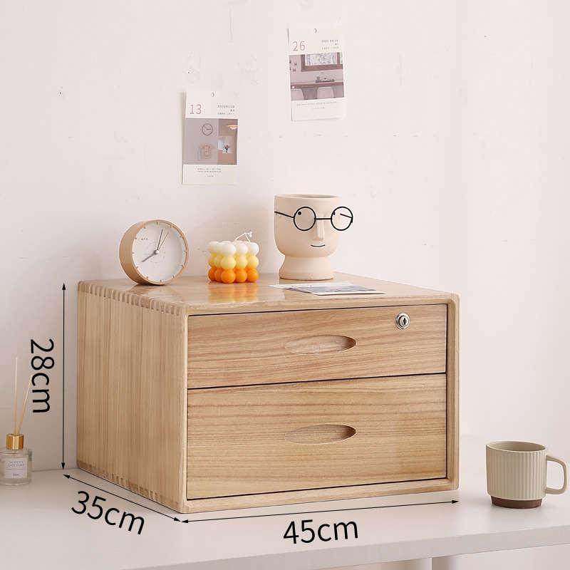 实木桌面收纳盒大号桌上储物整理盒大容量抽屉式木质置物柜多功能,收纳整理,桌面收纳盒,淘宝优惠券,粉丝福利购,淘宝优惠卷