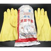 称星棉毛浸塑手套028耐油耐酸碱手套橡胶劳保护手防水手套