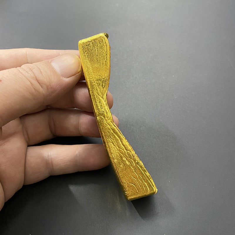 清代五帝古代钱币金元宝金锭w金条金砖马蹄金黄铜镀金仿古摆件装