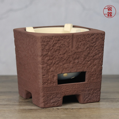 围炉煮茶炉炭f火炉子户外酒精灯大号炭炉烧水可明火加热泡茶壶陶