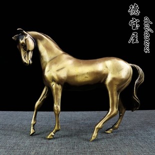 铜马风水摆件纯铜站马摆设马到功成工艺品家居开业礼品装饰品生肖