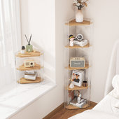 亚克力三角形置物架角柜转角柜墙角客厅卧室拐角柜角落墙边柜落地