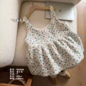 花海吊带 小文姐 W2436 碎花减龄加厚温柔保暖外穿背心上衣女