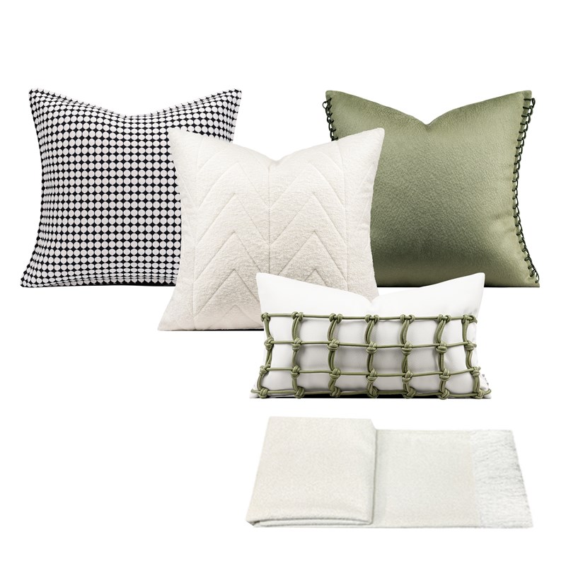 柏洛斯家居小清晰系列搭配科技绒布靠枕套沙发抱枕客厅背靠垫组合