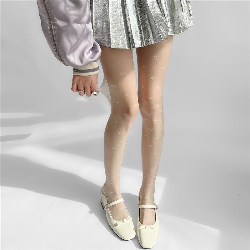 夜间教习室蝴蝶结丝袜女春秋薄款lolita白色美腿连裤袜子性感白丝,女士内衣/男士内衣/家居服,连裤袜/打底袜,淘宝优惠券,粉丝福利购,淘宝优惠卷