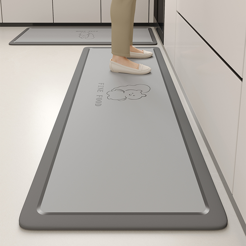 家用厨房地垫防滑防油吸水吸水地毯门口耐脏脚垫矽藻泥垫免洗可擦