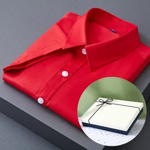 男童免烫大红衬衫 儿童白色纯棉衬衣主持人表演出服小学生校服 短袖