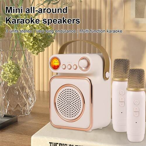 F90 Mini Karaoke Machine Wireless Microphone and Speaker Set