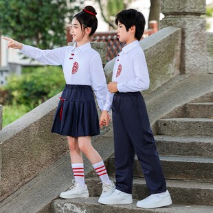 十一儿童合唱演出服中式国学服小学生表演服幼儿园班服校服套装秋