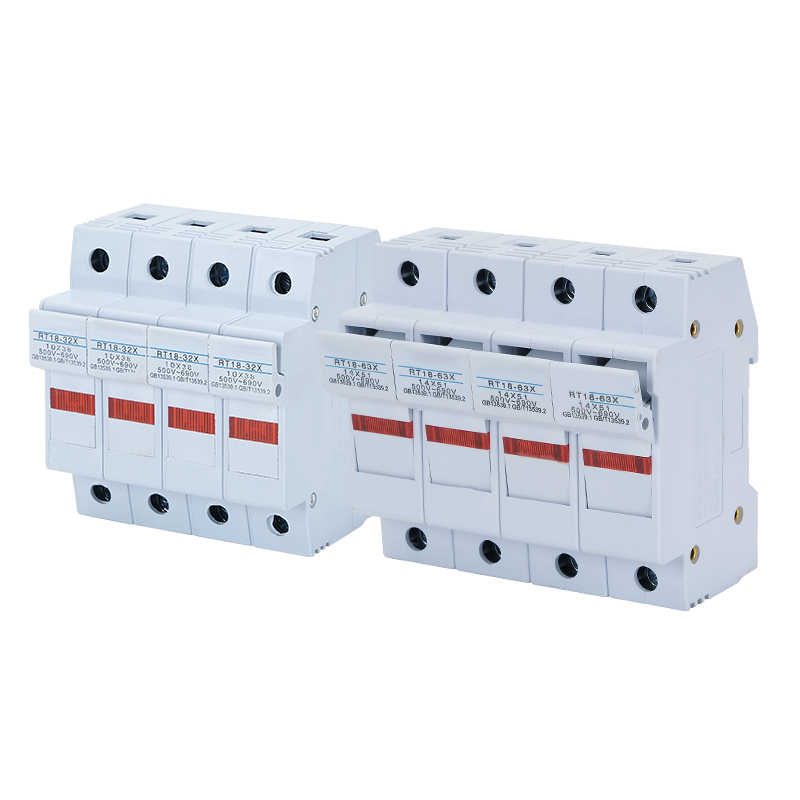RT18-32.63.125X熔断器底座1P2P3P4P导轨式保险丝座带灯 插入式