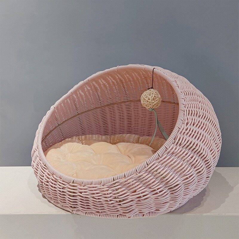 宠物胡芦草手工编织小型犬狗窝床四季通用透气半封闭藤编工艺猫窝,宠物/宠物食品及用品,猫窝/屋/帐篷/沙发,淘宝优惠券,粉丝福利购,淘宝优惠卷