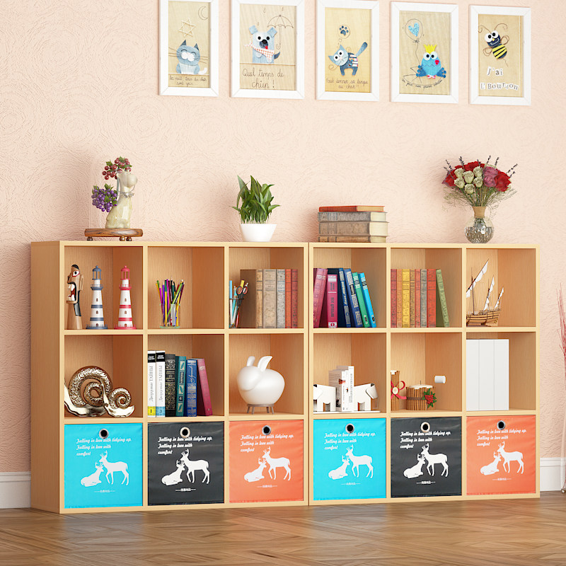 白色简约隔断书架方格子书柜简易整理柜储物柜儿童书橱收纳柜落地,住宅家具,单个书柜,淘宝优惠券,粉丝福利购,淘宝优惠卷