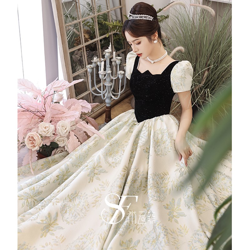 晚礼服女2024新款气质高端高中成人礼艺考宴会主持人连衣裙高级感