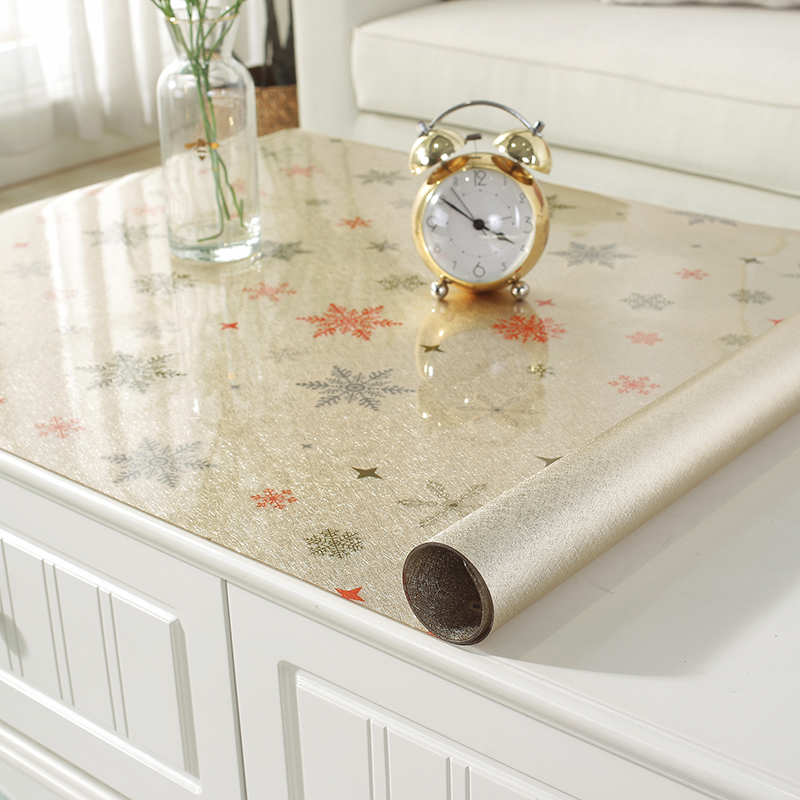 不透明茶几桌布防水防油免洗防烫餐桌垫家用塑料茶几垫北欧桌垫厚