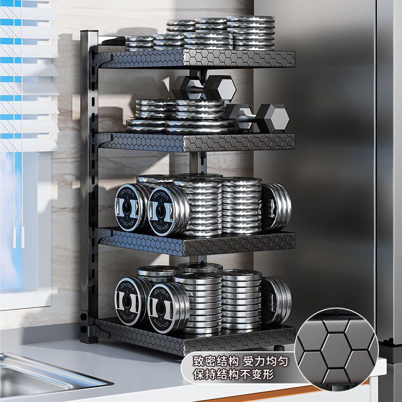 新疆包邮哥厨房置物架多层收纳架多功能置物架落地橱柜下水槽锅架