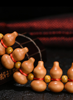 桃木小葫芦挂件 中国风镇宅招财汽车挂中国结家居装饰