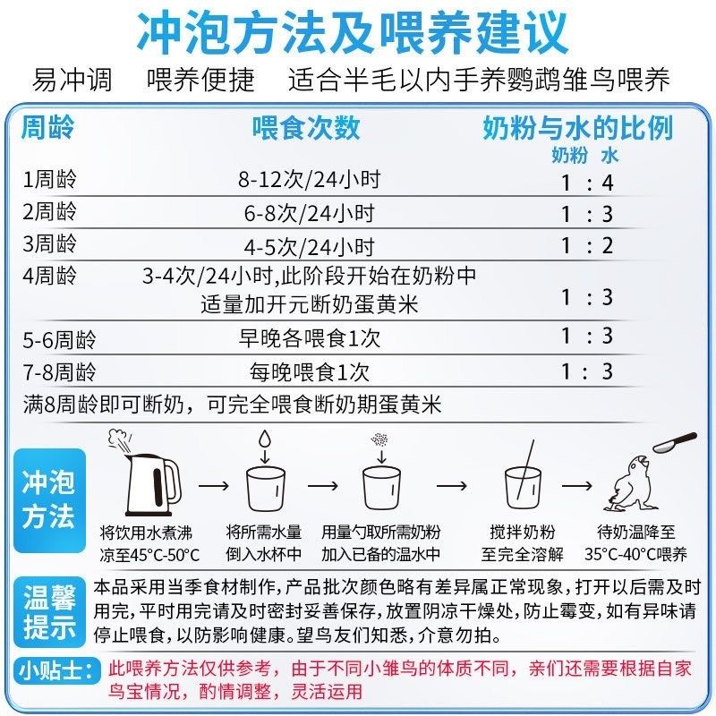 开元鹦鹉奶粉新手零天手养玄凤牡丹专用雏鸟食虎皮鸟粮鸟食饲料,宠物/宠物食品及用品,鸟食,淘宝优惠券,粉丝福利购,淘宝优惠卷