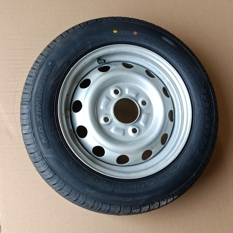 雷丁S50 D80比德文V7电动汽车轿车备胎钢圈轮胎外胎155 70R13轮毂