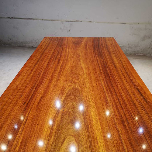 奥坎实木大板茶桌椅组合原木餐桌实木整块书茶台办公桌 150-80-10