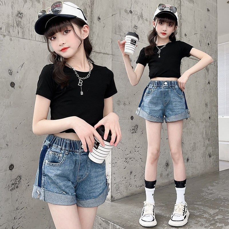 女童牛仔短裤夏季2024新款儿童五分裤薄款休闲女大童夏款外穿裤子,童装/婴儿装/亲子装,裤子,淘宝优惠券,粉丝福利购,淘宝优惠卷