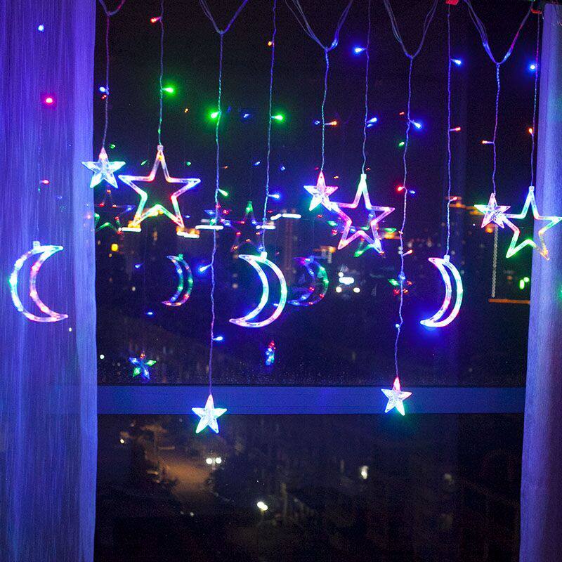 网红星星灯小彩灯闪灯串灯满天星卧室装饰房间布置创意窗帘挂灯