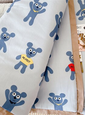 A类60支长绒棉卡通幼儿园夏凉被120x150可机洗宝宝空调被