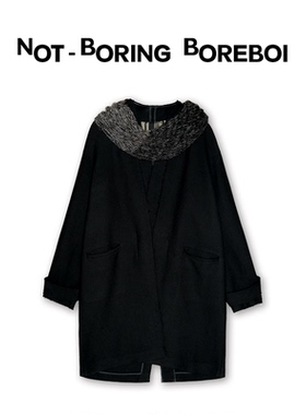 【官方正品】Not Boring Boreboi NBB 进口羊毛围脖一体式大衣