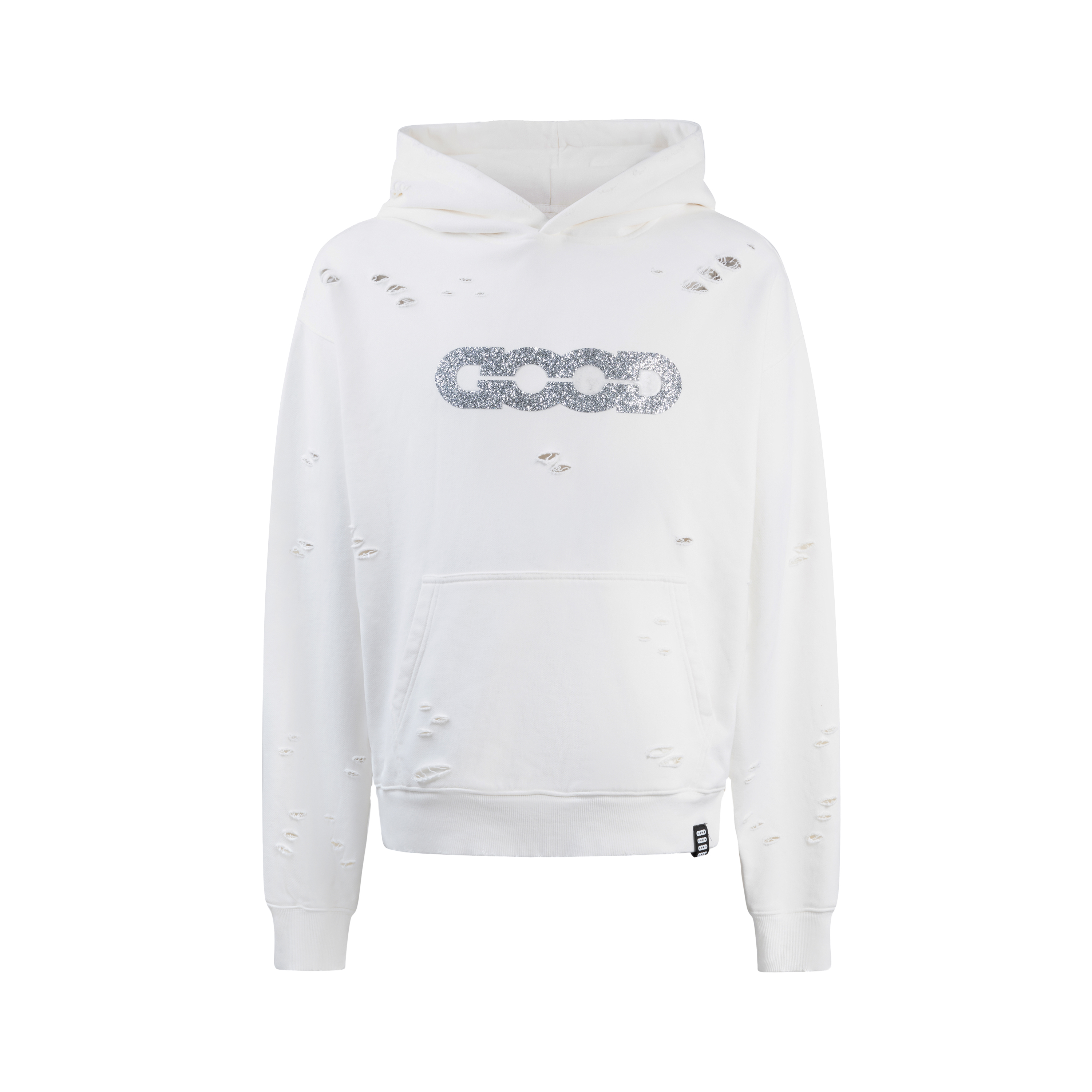 GOODBRAND钻碎颓破连帽卫衣