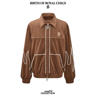 【品牌直发】BIRTH OF ROYAL CHILD BORC 火焰珍珠丝绒夹克
