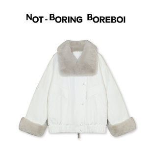 官方正品 NBB Not Boreboi 老钱风白鹅绒羽绒服 Boring