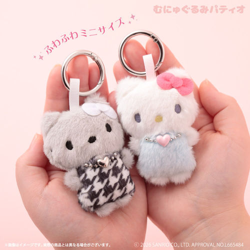 Kitty豹纹千鸟格迷你毛绒挂件