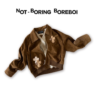 官方正品 NBB Not Boreboi 反绒羊皮革廓形夹克 Boring