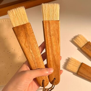 优选家厨房蛋液刷天然猪鬃毛刷厨房烘焙细毛刷扁刷清洁刷油刷子