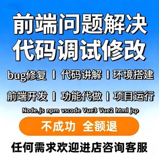 vue安装远程调试nodejs环境配置npm脚手架nvm前端bug修改代码讲解