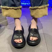 凉鞋 厚底居家凉拖鞋 女士高跟拖鞋 外穿一字拖女沙滩鞋 女夏季 时装